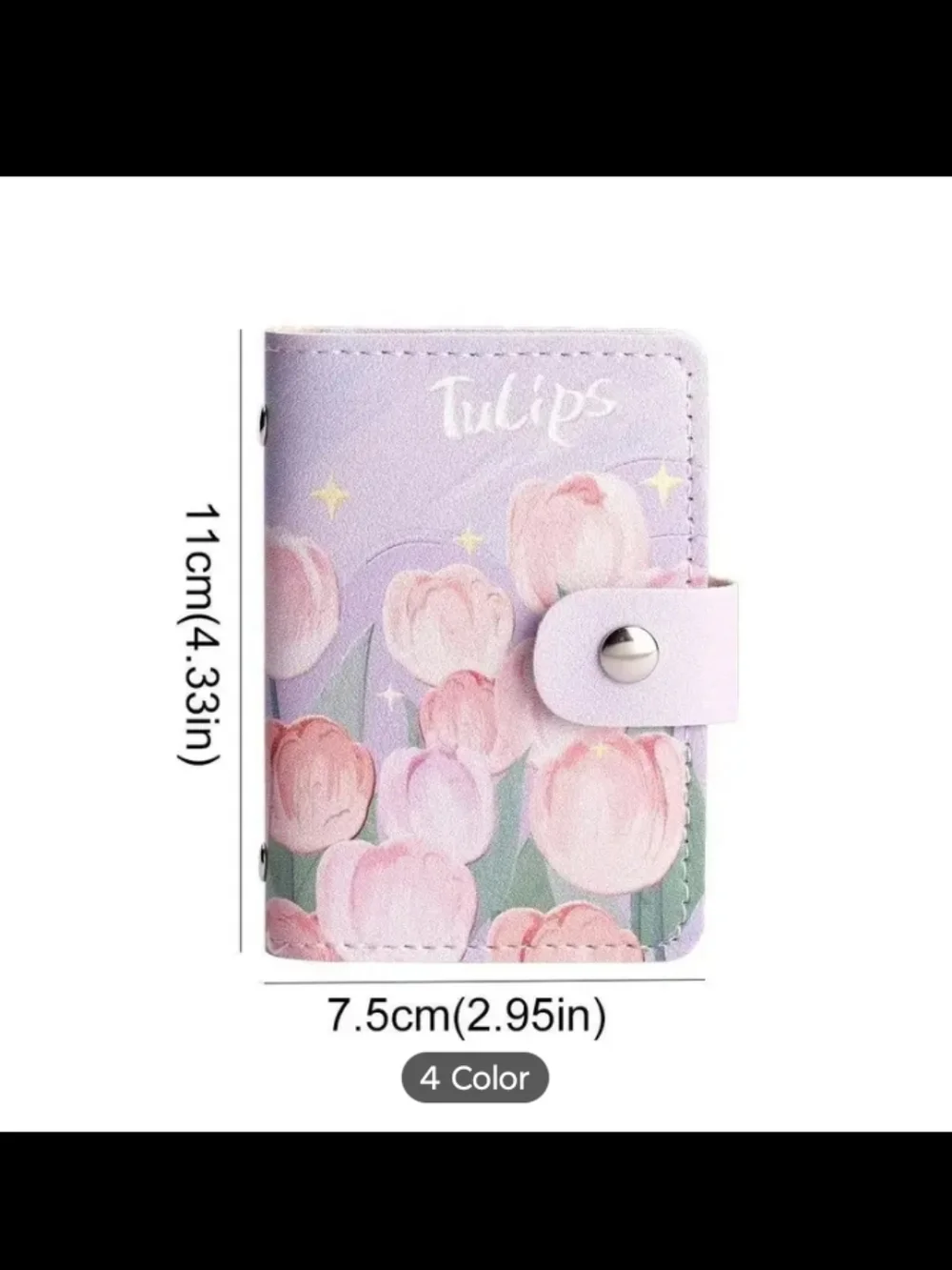 Blue Rose Floral Compact Wallet - Women's Small Fold Wallet